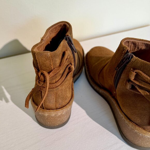 NEW Born Viana Suede Leather Wedge Ankle Bootie Women’s Sz 6.5 New w/o Box - Picture 4 of 6